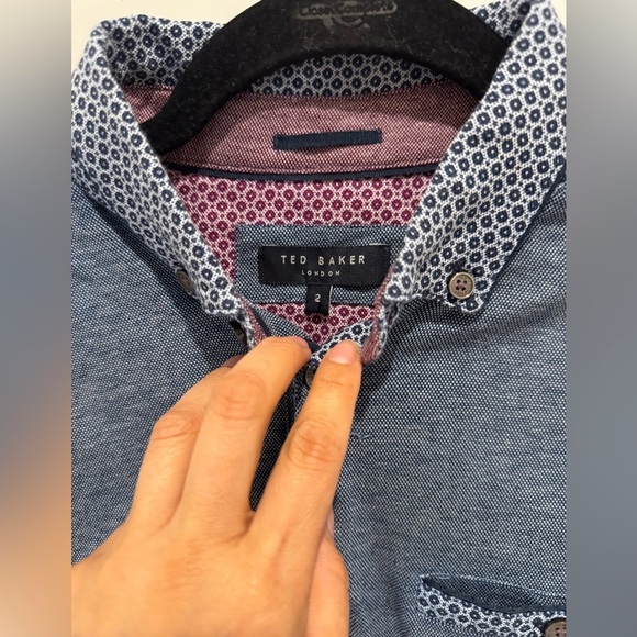 Ted baker blue polo shirt size 2 XS preppy business casual - Picture 3 of 7